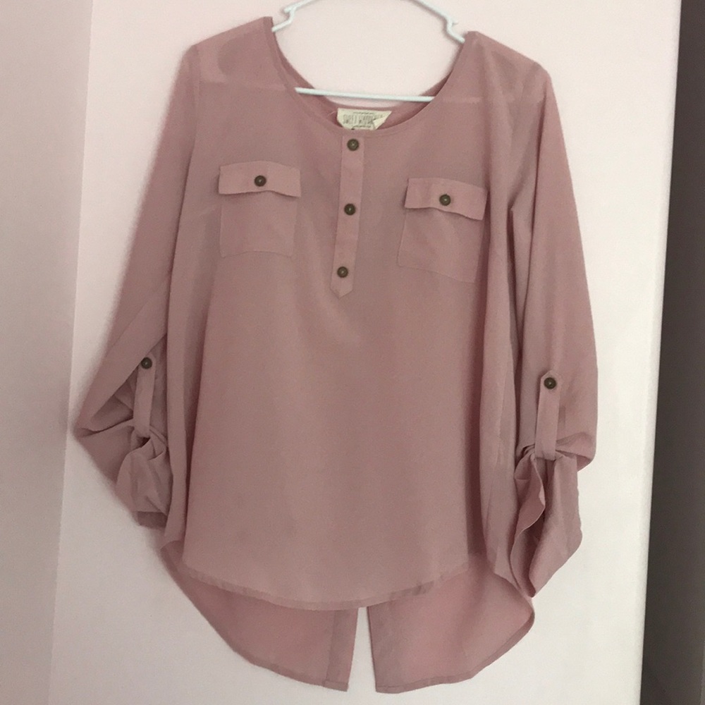 Dusty Rose Sheer Blouse